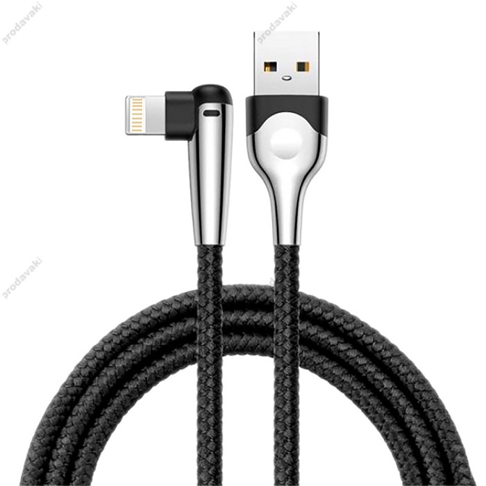 Кабель USB Baseus Sharp-Bird lightning 2.4A 1m чорний