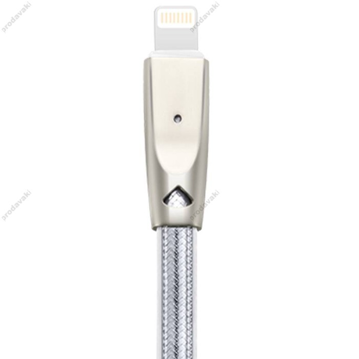 Кабель USB Hoco U9 lightning Zinc Alloy 2m сріблястий
