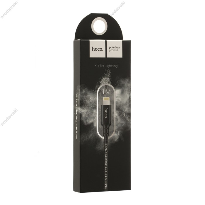 Кабель USB Hoco X14 Times Speed Lightning 1m чорний