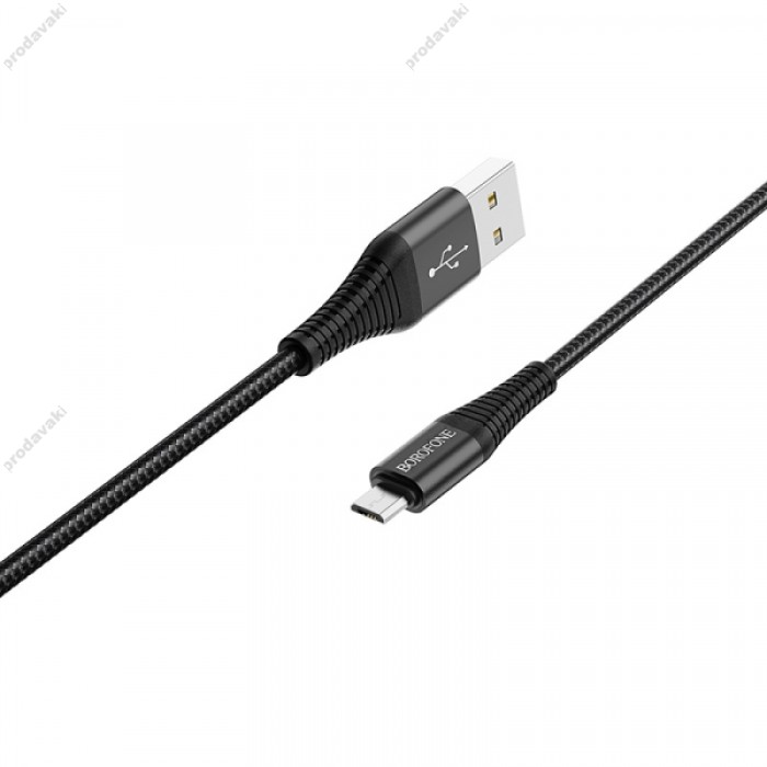 Кабель BOROFONE BX29 Endurant для Micro 2.4A/1m black