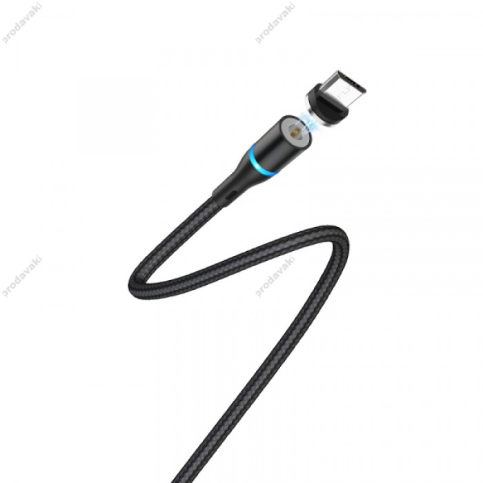 Кабель BOROFONE BU16 Skill magnetic для Micro 2.4A/1.2m black