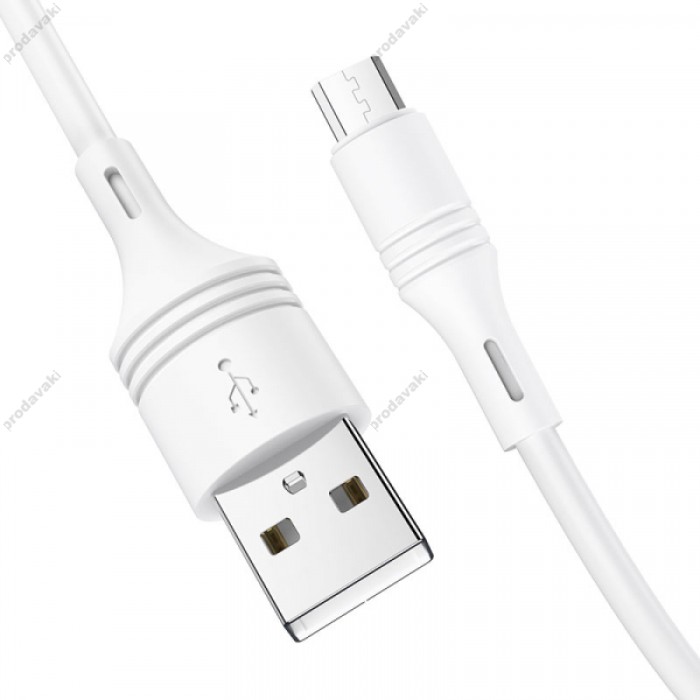 Кабель BOROFONE BX43 CoolJoy для Micro 2.4A/1m white