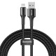 Кабель USB Baseus Lightning Halo 1.5A 2m чорний