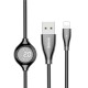 Кабель USB to Lightning 1.2m Baseus Big Eye Digital Display чорний