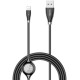 Кабель USB to Lightning 1.2m Baseus Big Eye Digital Display чорний