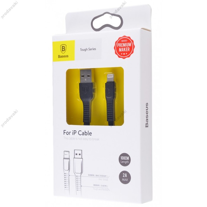 Кабель Baseus Tough Series Lightning 2.0A 1m чорний