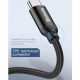 Кабель USB Baseus U-shaped Portable Type-C/Lightning Cable чорний