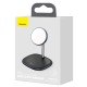 Бездротова зарядка MagSafe Baseus Swan Magnetic Desktop Bracket Wireless Charger 15W чорний (WXSW-02)