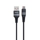 Кабель USB Hoco U46 Tricyclic microUSB 2A 1m чорний