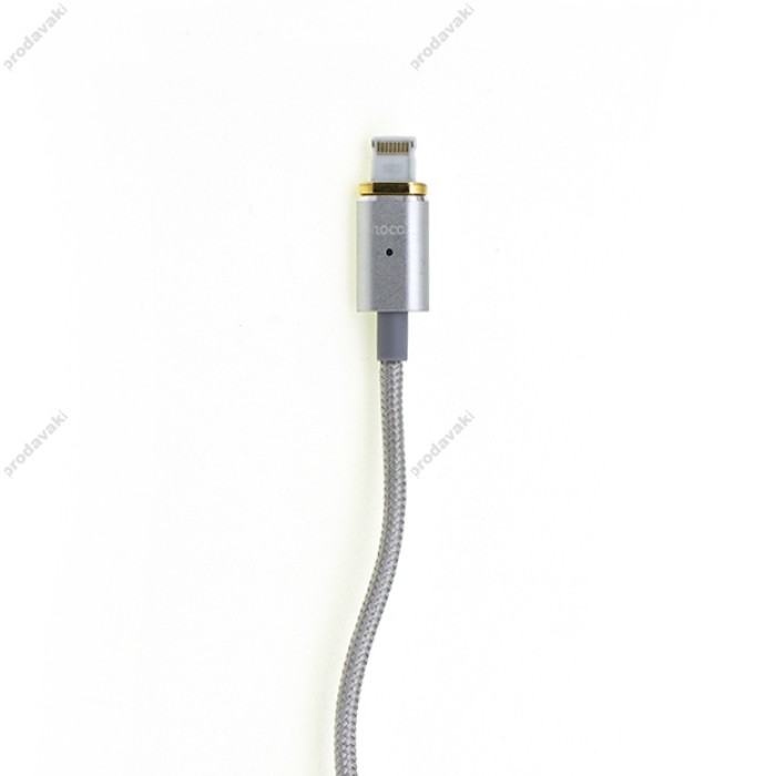 Кабель USB Hoco U16 Magnetic Lightning Cable срібло