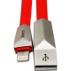 Кабель для iPhone 5/6 Hoco X4 Zinc Alloy Rhombic Lightning cable (1.2 m) червоний