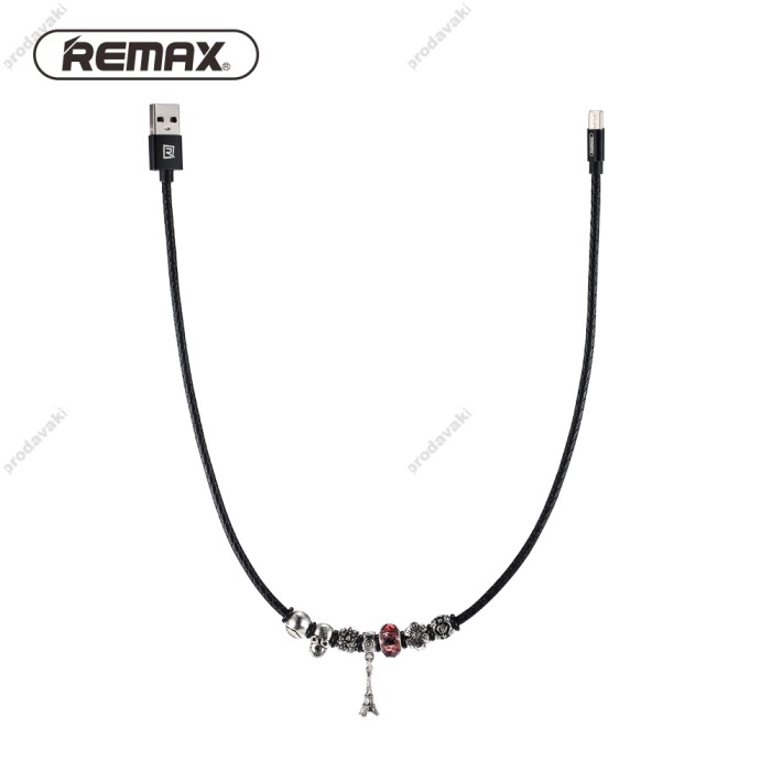Кабель USB Remax Jewellery microUSB RC-058m башта/чорний