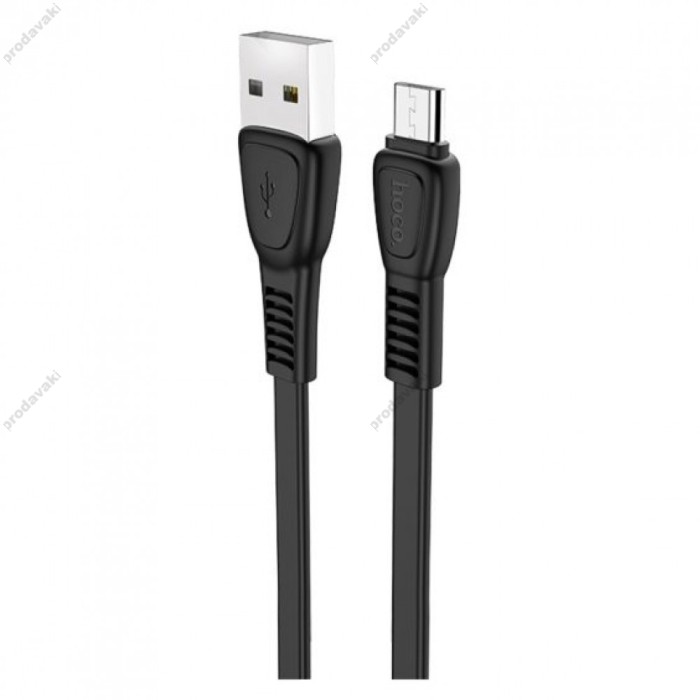 Кабель USB Hoco X40 Noah microUSB 2.4A 1m чорний