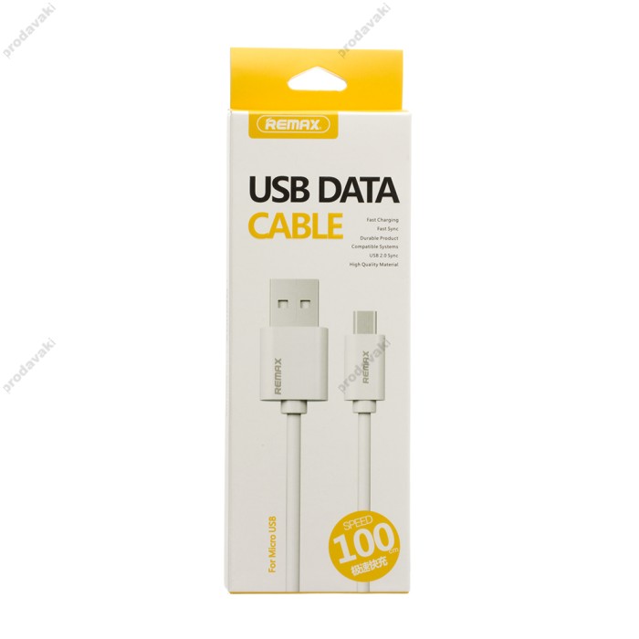 Кабель USB Remax RC-007m microUSB білий