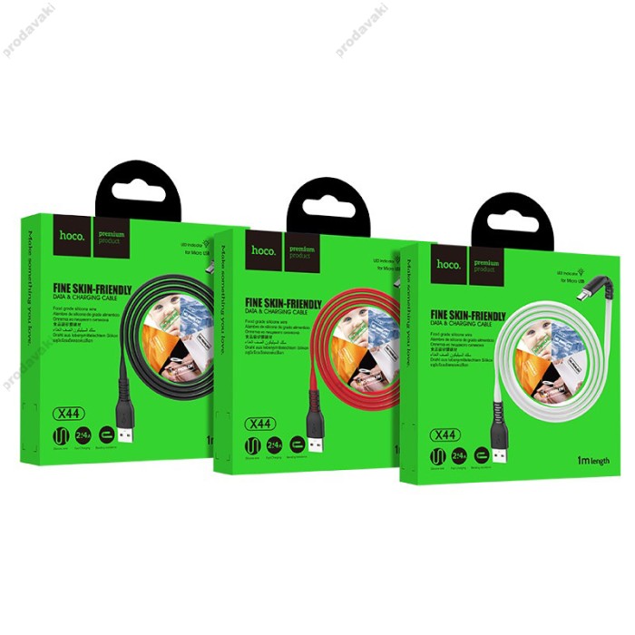 Кабель USB на Micro-USB X44 Soft silicone для заряджання та передачі даних