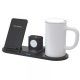 Зарядний пристрій MUG 4 IN1 + підігрів кружки MUG (2 iPhone, iWatch, AirPods) 15W Black