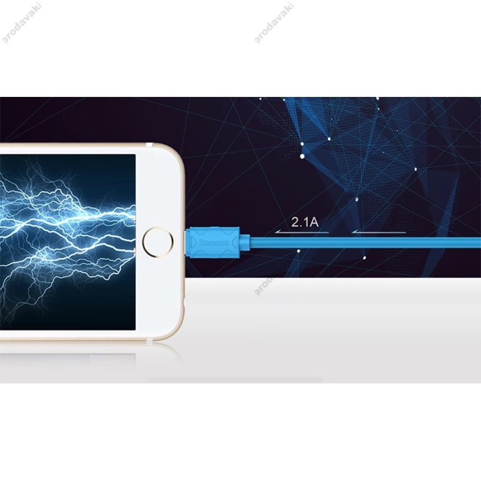 Кабель USB Baseus Yaven Lightning 2.1A 1m чорний