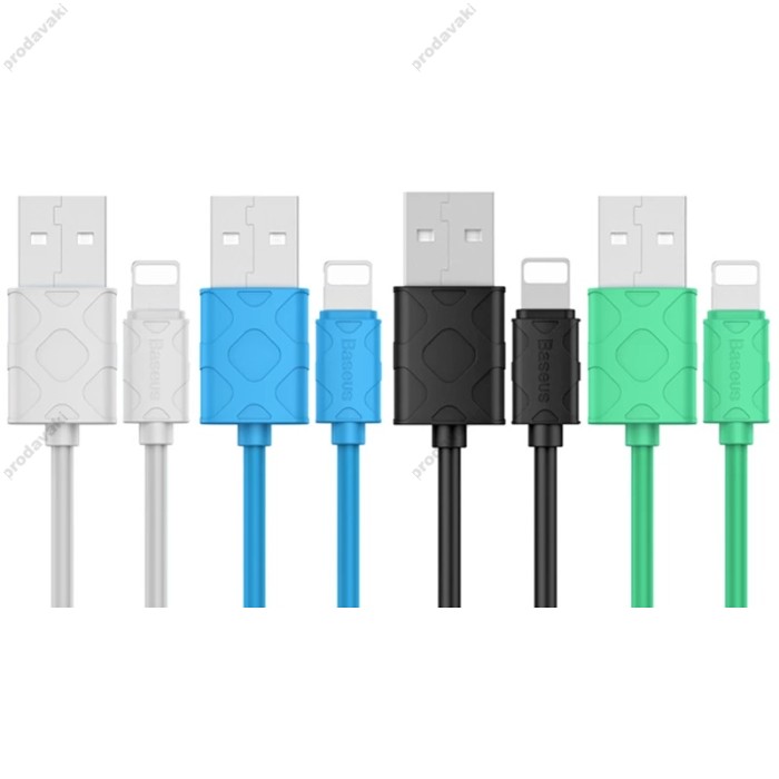Кабель USB Baseus Yaven Lightning 2.1A 1m чорний