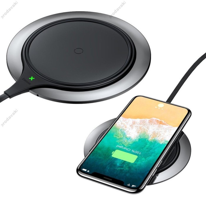 Бездротовий зарядний пристрій Baseus Metal Wireless Charger Tarnish WXJS-A1 чорний