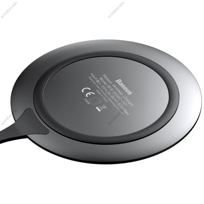 Бездротовий зарядний пристрій Baseus Metal Wireless Charger Tarnish WXJS-A1 чорний