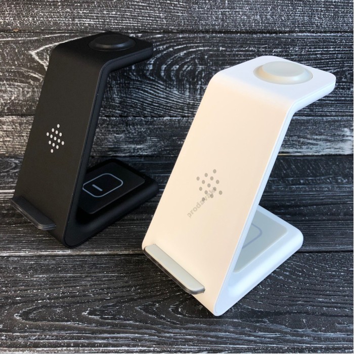 Бездротове заряджання стенд Smart 3 in 1 T3 Fast 15W (iPhone+Apple Watch+AirPods) Black