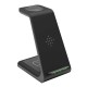 Бездротове заряджання стенд Smart 3 in 1 T3 Fast 15W (iPhone+Apple Watch+AirPods) Black