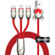 Зарядний кабель Baseus Three Mouse 3-in-1 Cable USB M+L+T 3.5A 1.2m (CAMLT-MU01, CAMLT-MU09)