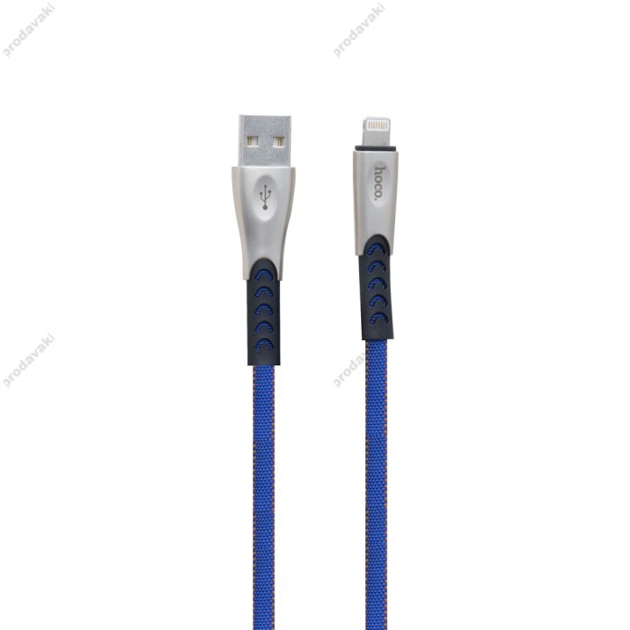 Кабель USB Hoco U48 Superior lightning 2.4A 1.2 m синій
