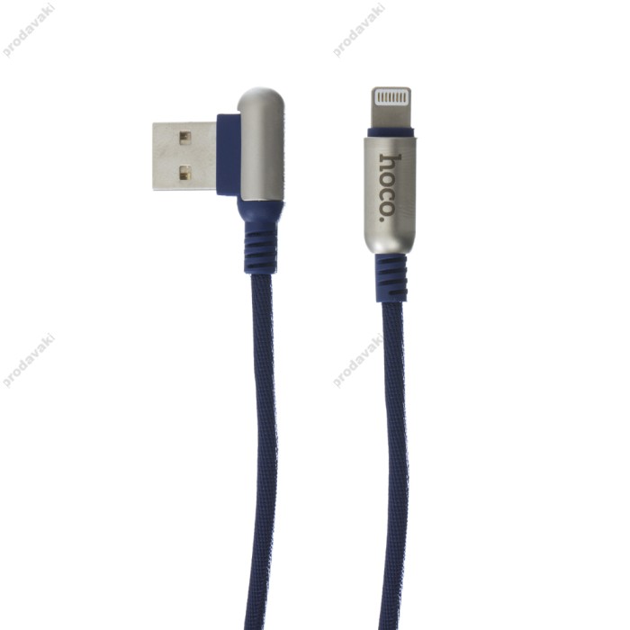 Кабель USB Hoco U17 Capsule Lightning Cable 1.2 м синій