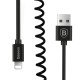 Кабель USB Baseus Elastic Lightning 1.8A 1m чорний