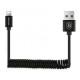 Кабель USB Baseus Elastic Lightning 1.8A 1m чорний