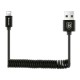 Кабель USB Baseus Elastic Lightning 1.8A 1m чорний
