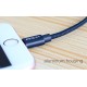 Кабель ROCK Lightning (Metal &amp; Leather) для iPhone сірий