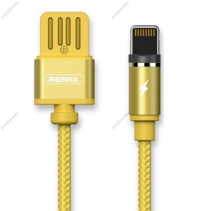 Кабель USB Remax Gravity RC-095i Lightning (магнітний) золотистий