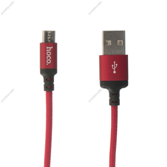 Кабель USB Hoco X14 Times Speed microUSB 1m червоно-чорний