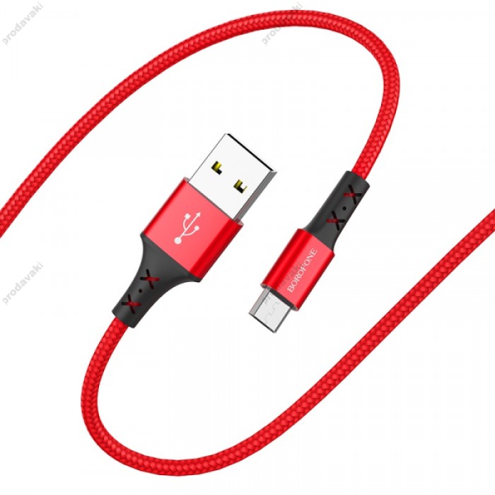 Кабель BOROFONE BX20 Enjoy для Micro 2A/1m red