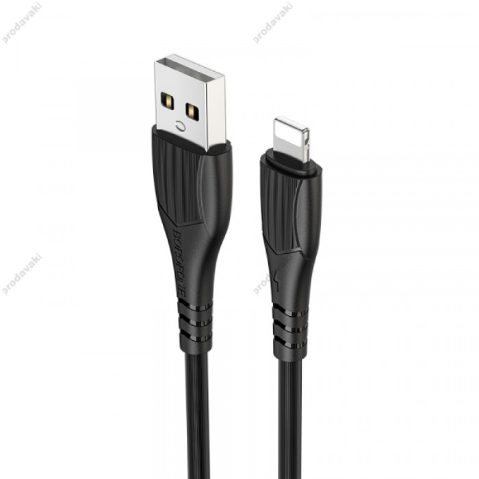 Кабель BOROFONE BX37 Wieldy Lightning 2.4A/1m black