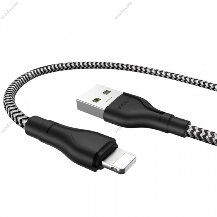 Кабель BOROFONE BX39 Beneficial Lightning 2,4A/1m black&amp;white