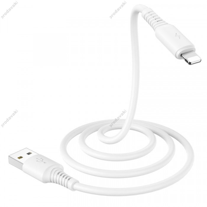 Кабель BOROFONE BX47 Coolway Lightning 2.4A/1m white