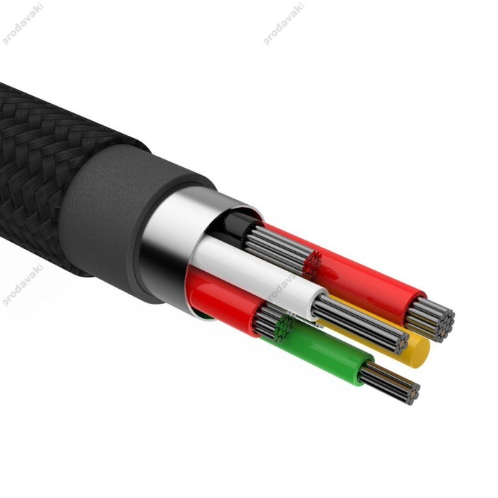Кабель USB Baseus Shining Lightning 2A 1m чорний