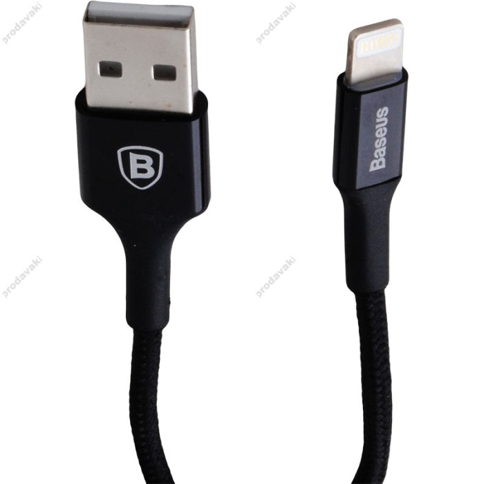 Кабель USB Baseus Shining Lightning 2A 1m чорний