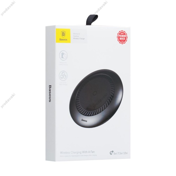 Бездротовий зарядний пристрій Baseus Whirlwind 10W + Type-C чорний