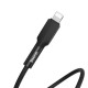 Кабель USB Baseus Silica Gel Lightning 2.4A 1m чорний