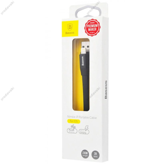 Кабель USB Baseus Micro/Lightning Nimble 2-1 2.0A 0.23m чорний