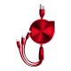 Кабель WiWU 3 in 1 Retractable Cable S01 (Red)