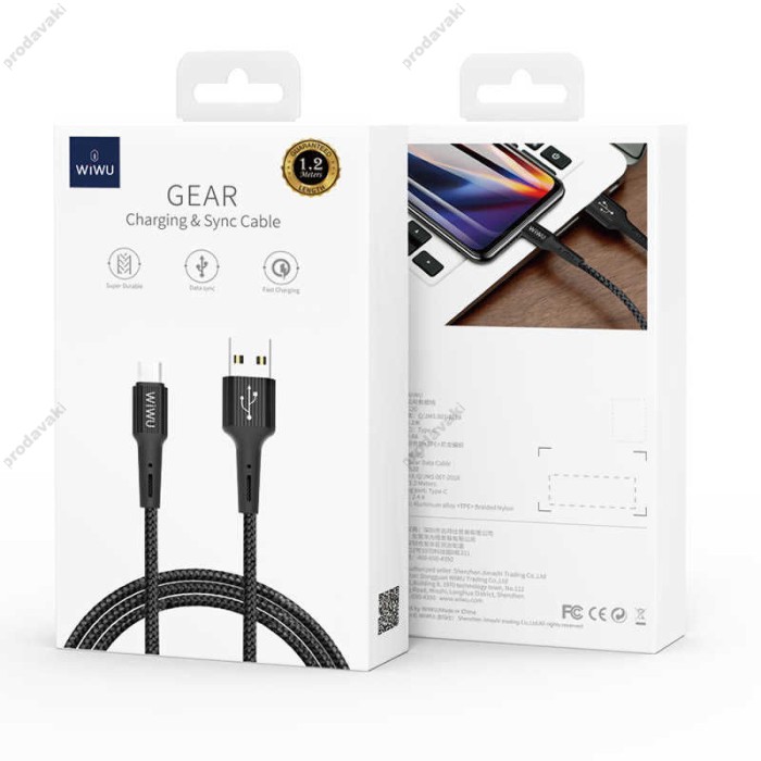 Кабель WiWU USB для micro USB Data Sync Charging Cable G10 (Black)