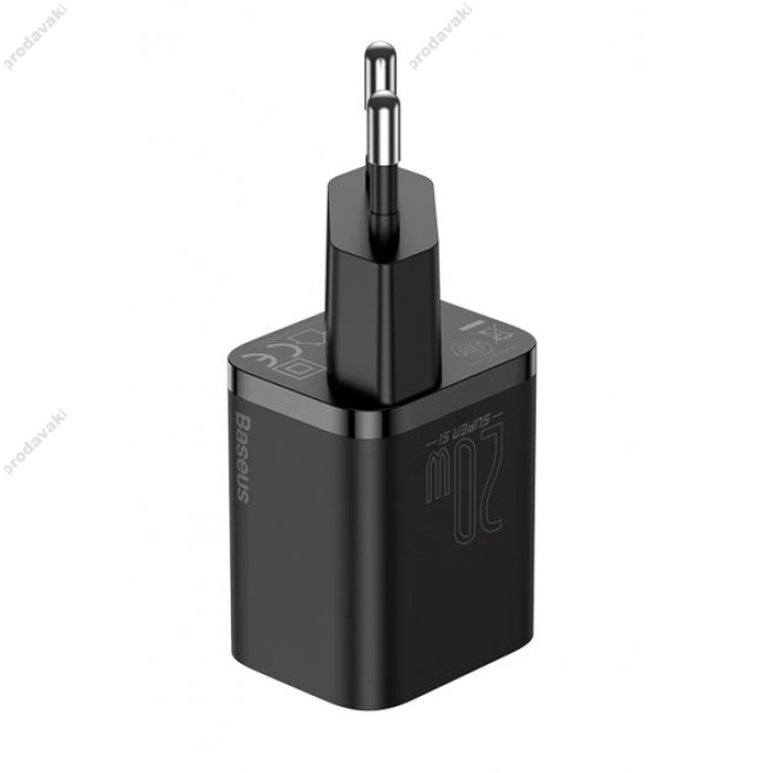 Мережевий зарядний пристрій Baseus Super Si Quick Charger Cable Type-C to iP 1m 20W Black TZCCSUP-B01