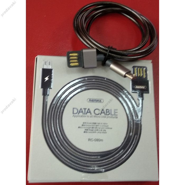 Кабель Remax RC-080i Silver Serpent micro USB