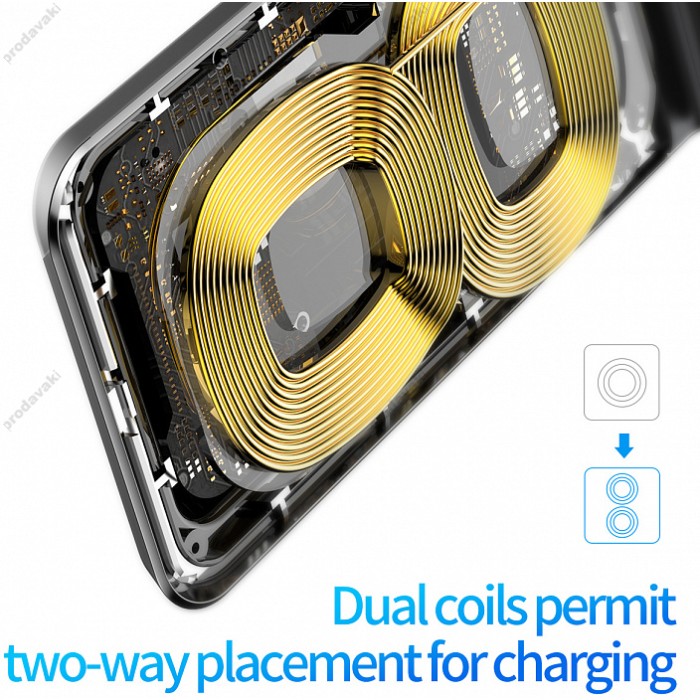 Бездротовий зарядний пристрій Baseus Vertical Desktop Wireless Charger з технологією Qi 10W