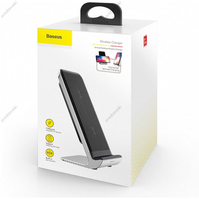 Бездротовий зарядний пристрій Baseus Vertical Desktop Wireless Charger з технологією Qi 10W
